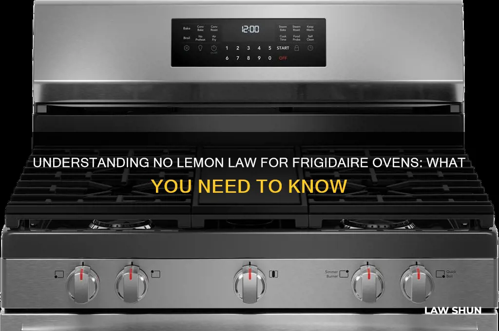 what is no lemon law on frigidaire oven
