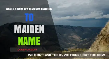 Oregon Law: Reverting to Maiden Name Process Explained