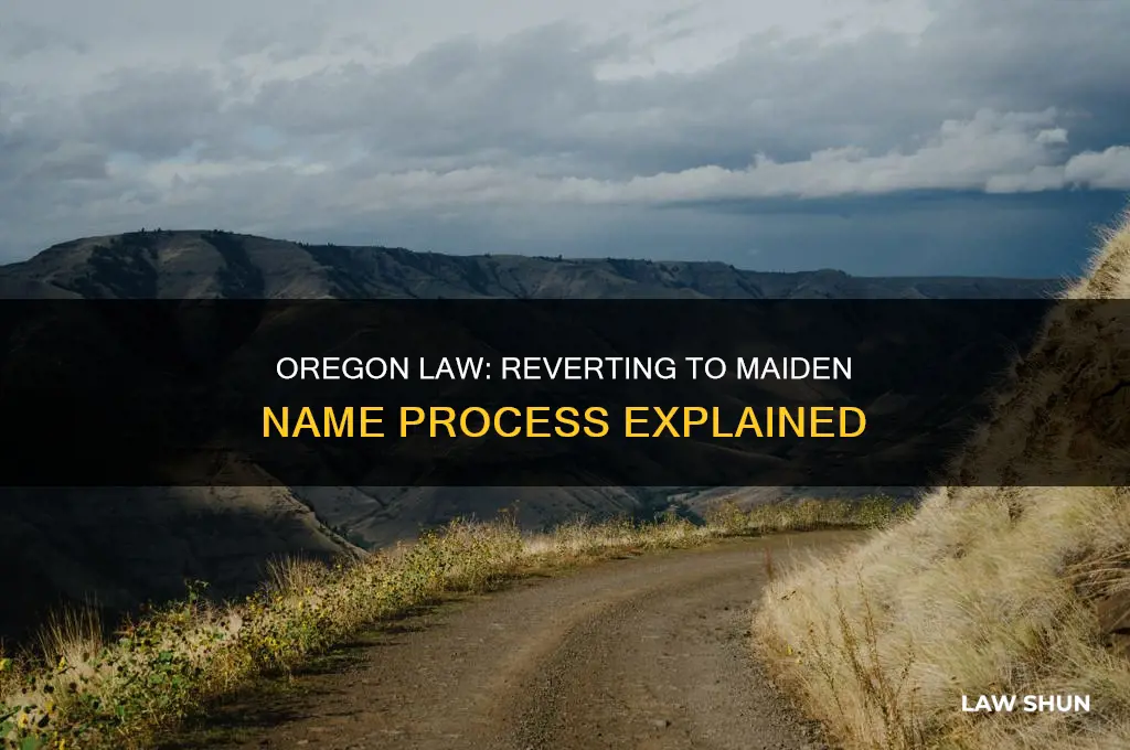 what is oregon law regarding reverting to maiden name
