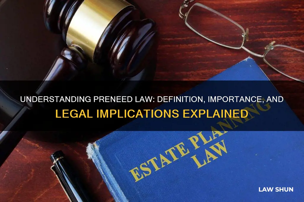 what is preneed law definition