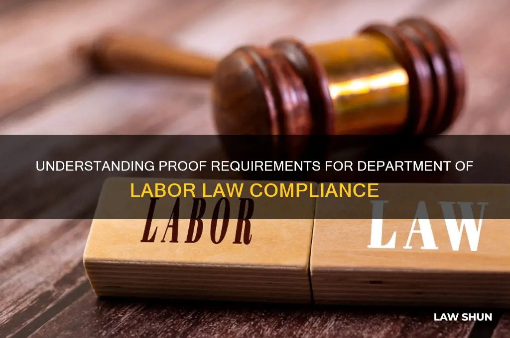 what is proof for department of labor laws