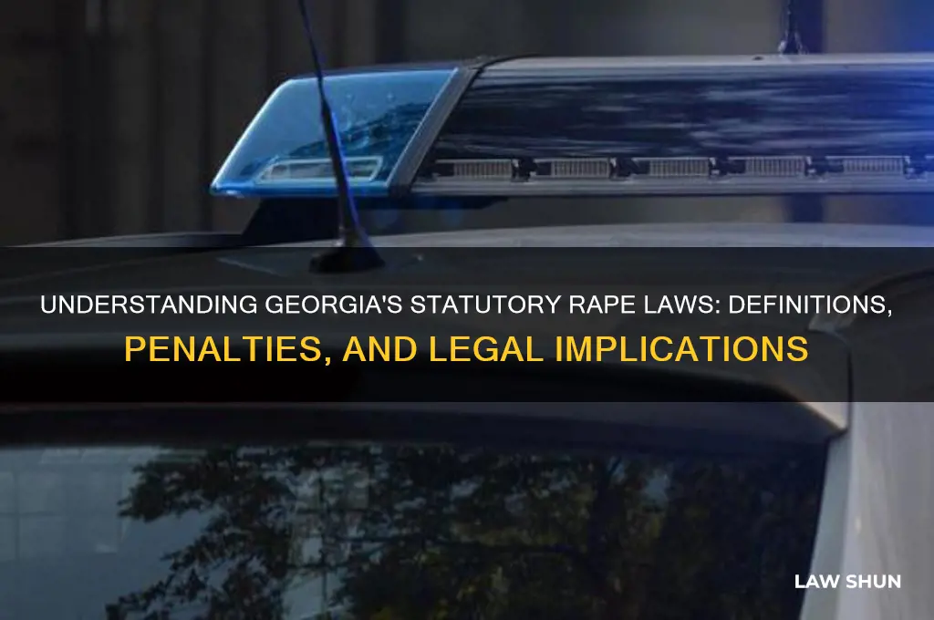 what is statutory rape laws in georgia