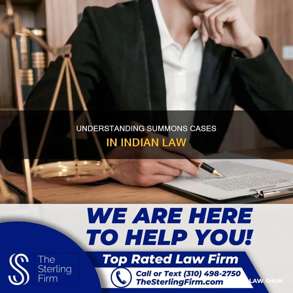 what is summons case in indian law
