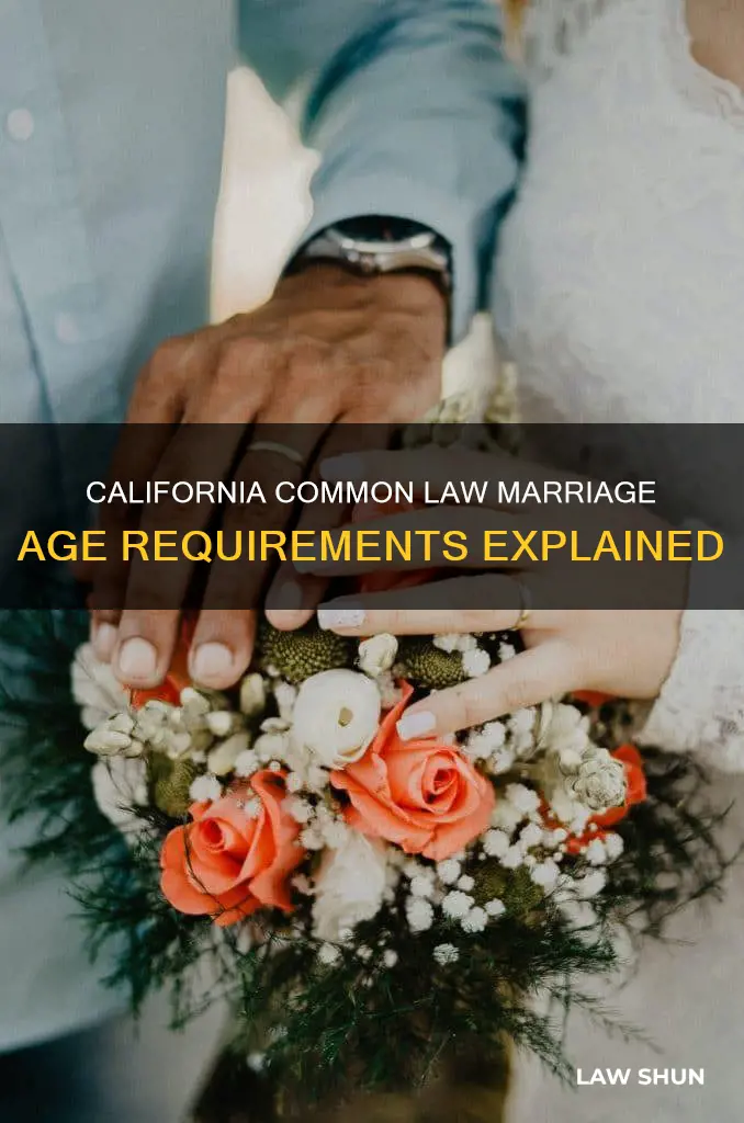 what is the age for common law marriage in california