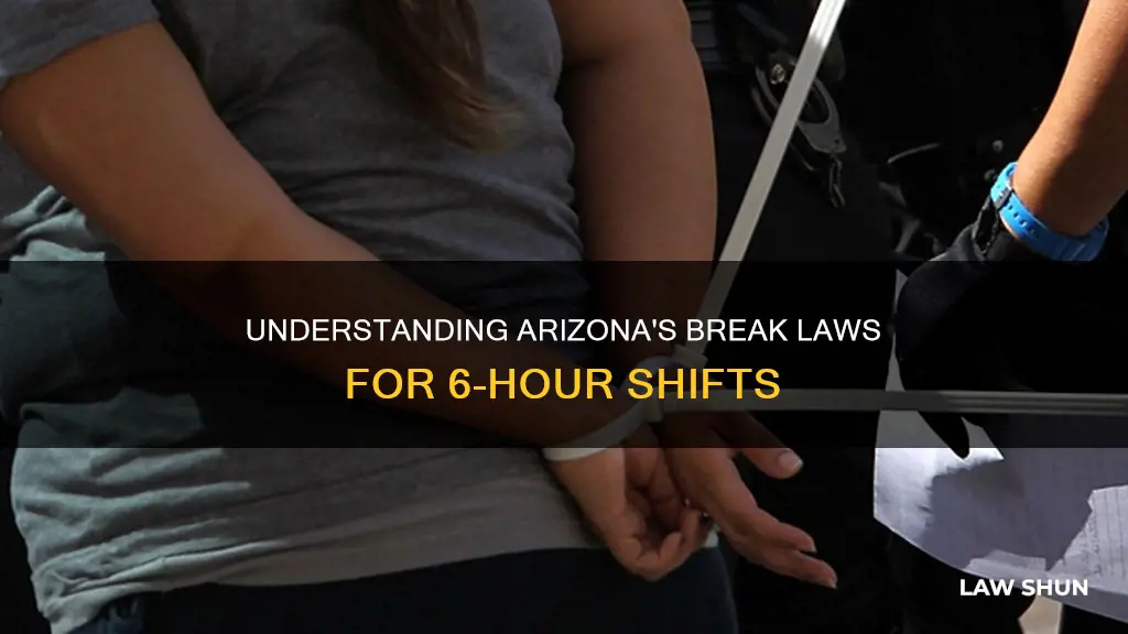 what is the arizona break law for 6 hour shifts