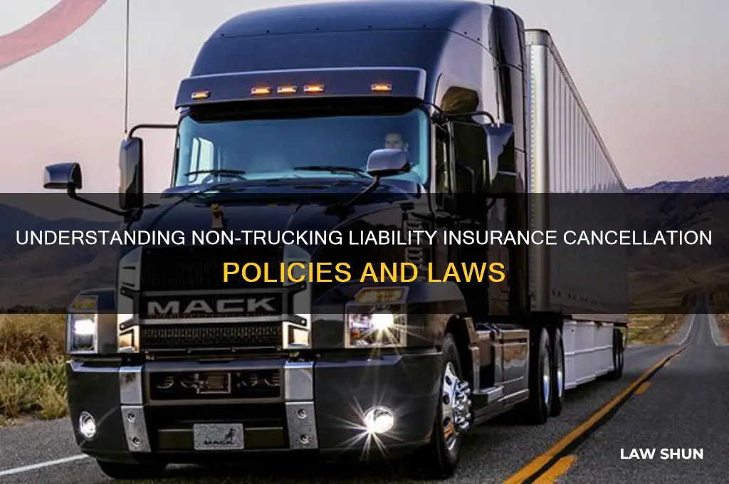 what is the cancellation law on non trucking liability insurance