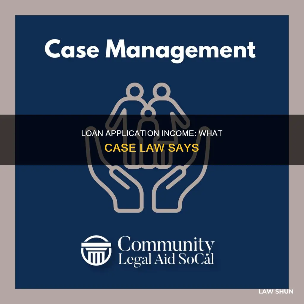 what is the case law on loan application incme