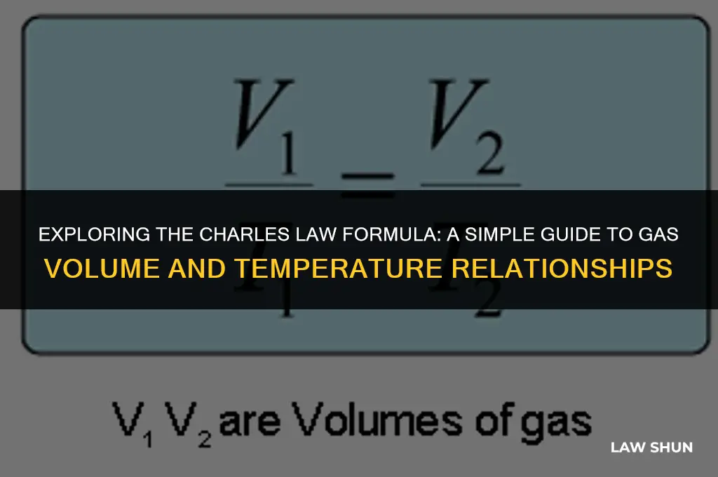 what is the charles law formula