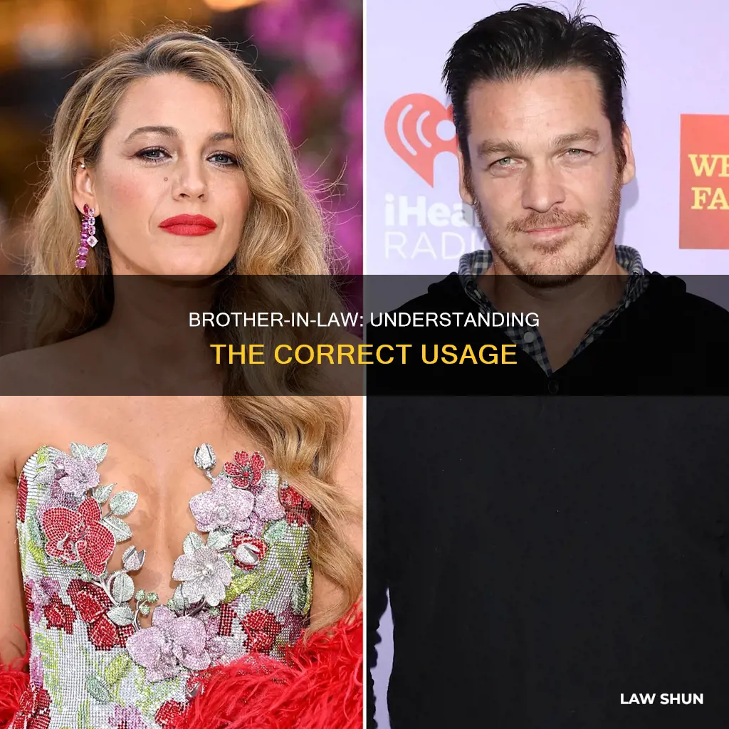 what is the correct usage of brother in law