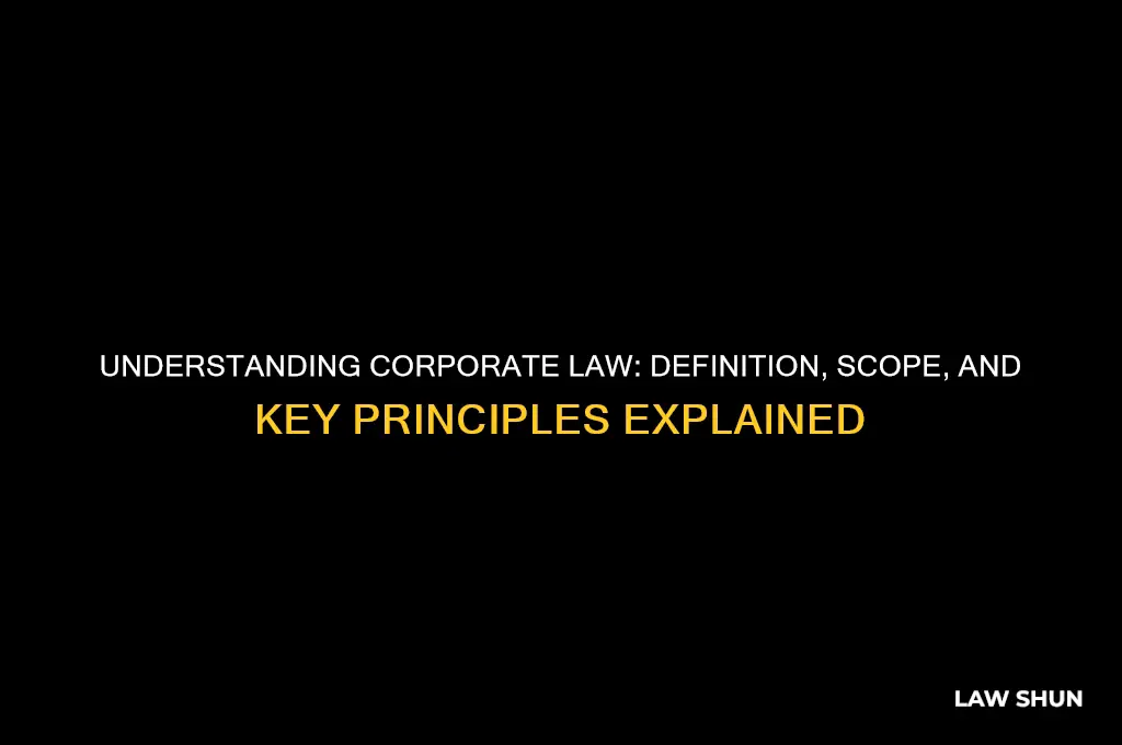 what is the definition of corporate law