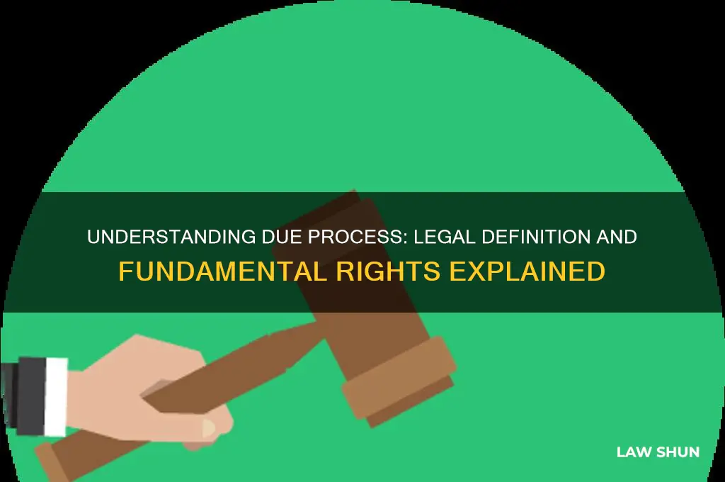 what is the definition of due process of law