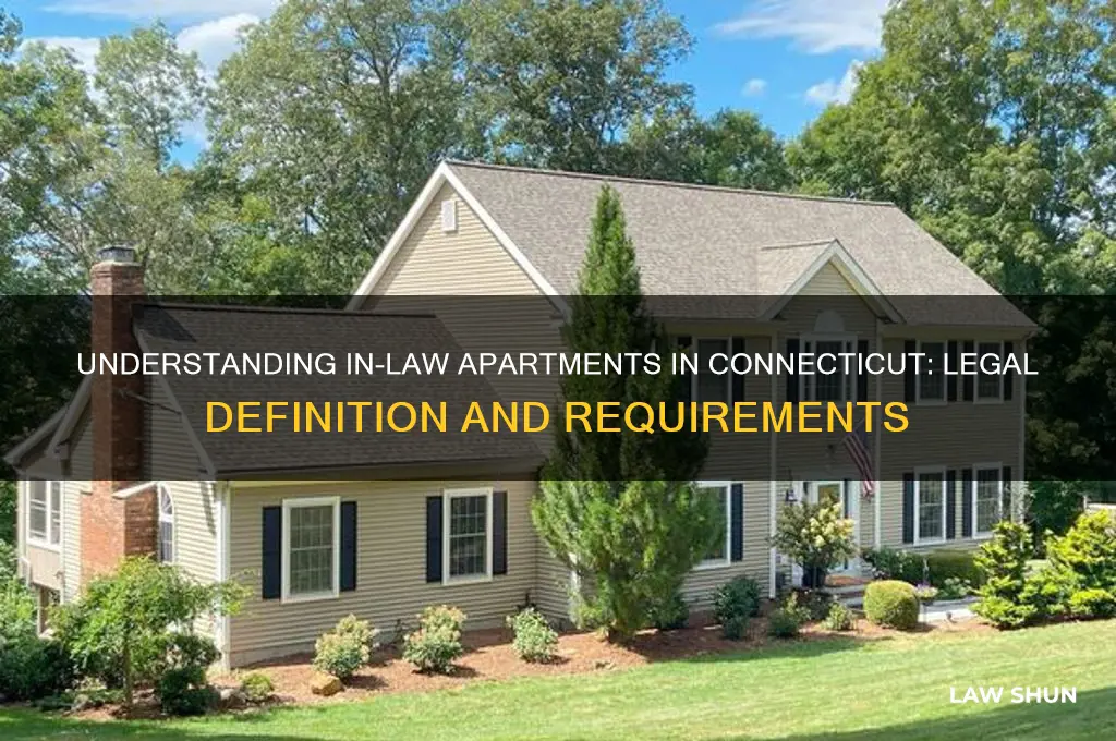 what is the definition of in law aoartment in ct