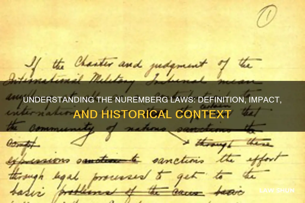what is the definition of nuremburg laws
