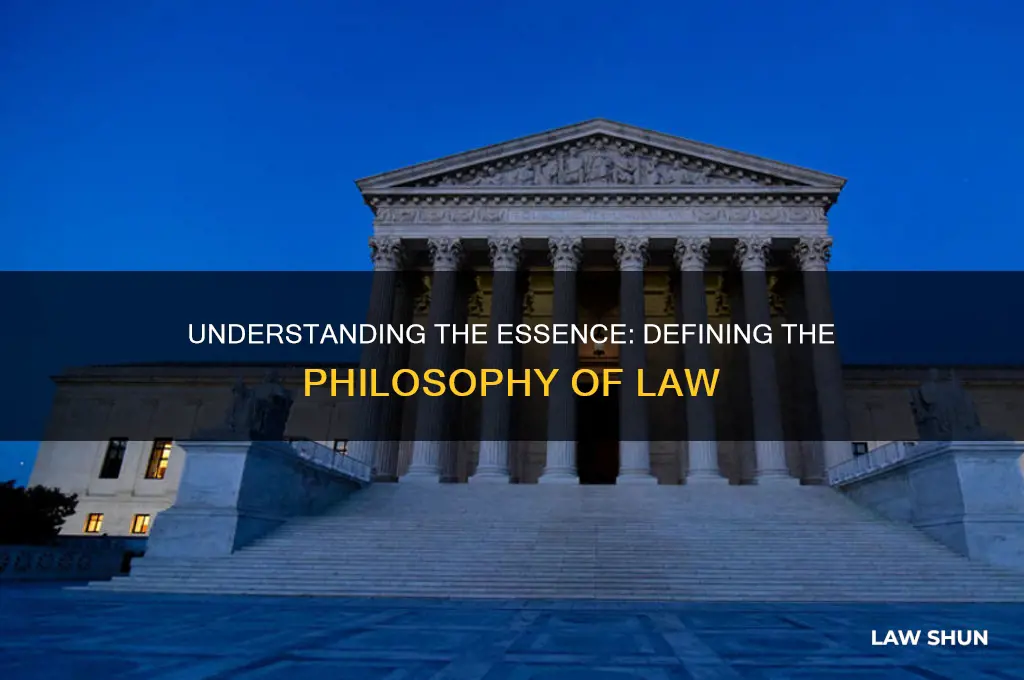 what is the definition of philosophy of law