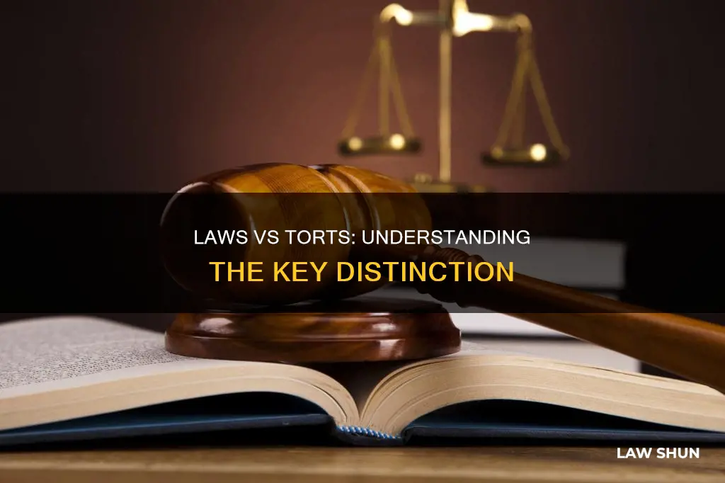 what is the difference between a law and a tort