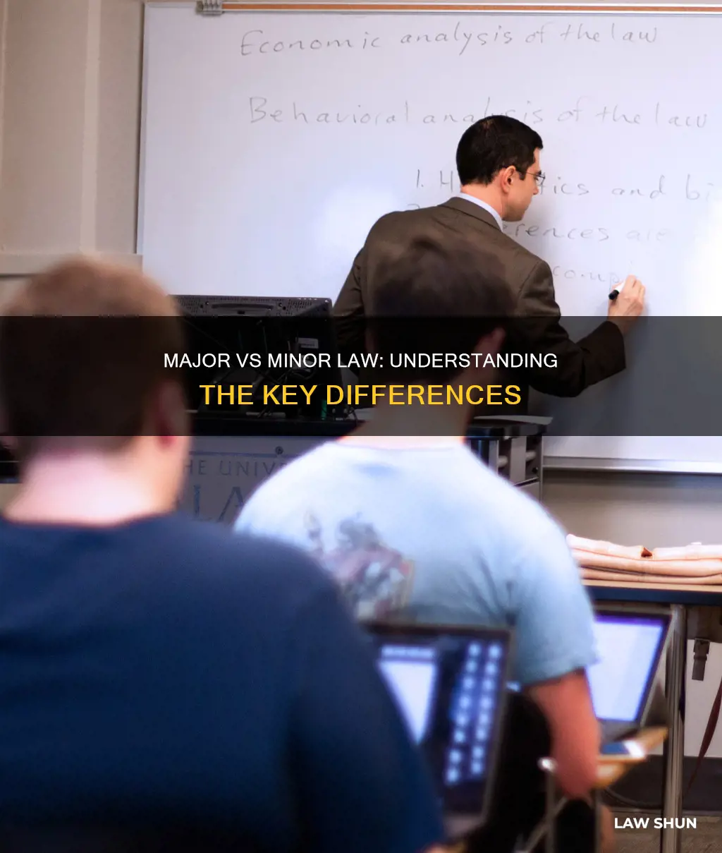 what is the difference between a major and minor law