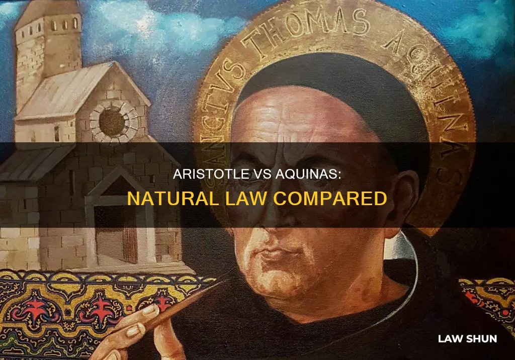 what is the difference between aristotle and aquinas natural law