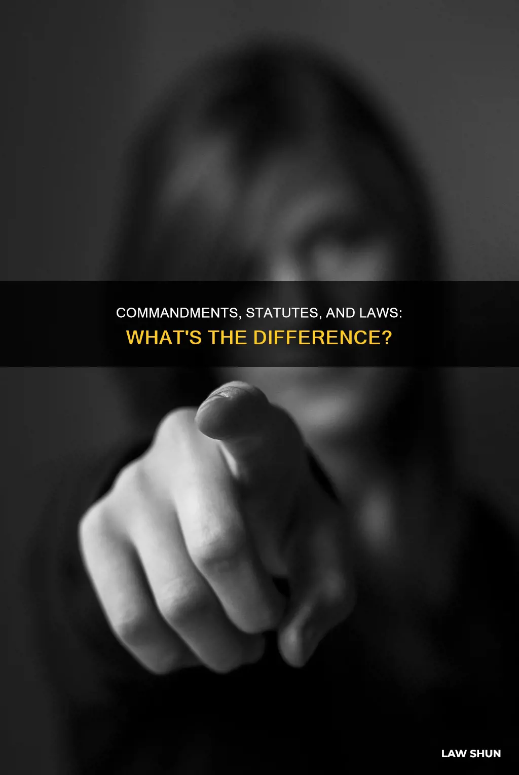 what is the difference between commandments statutes and laws