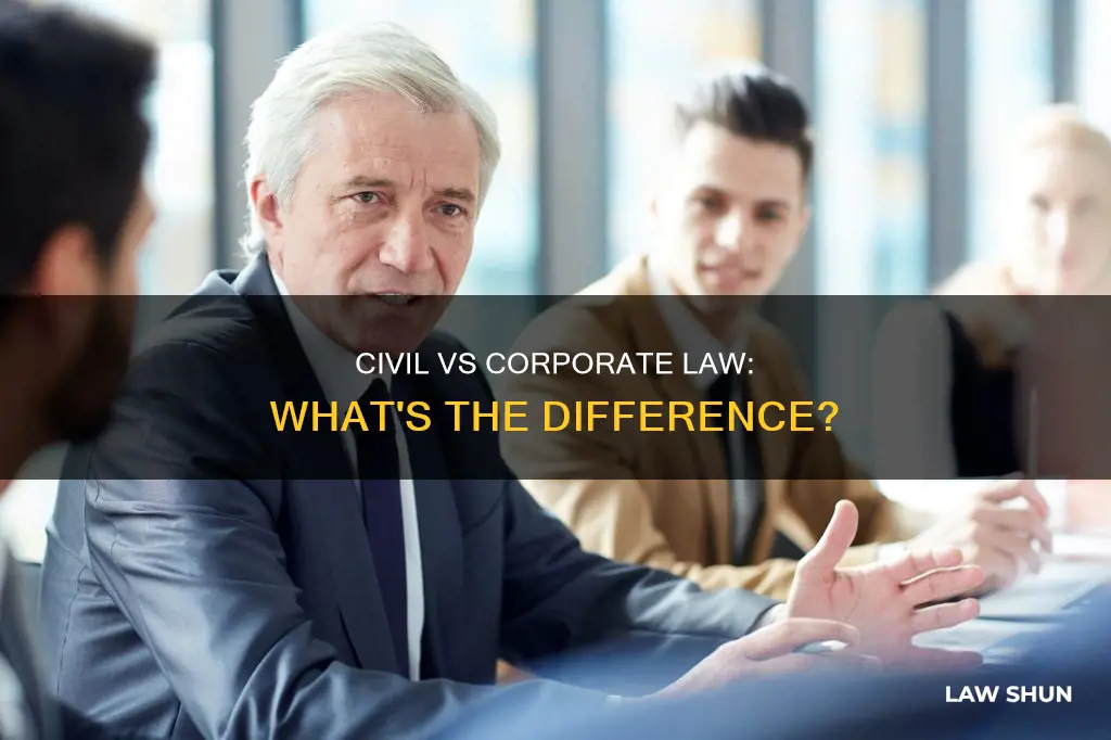 what is the difference between corporate and civil law
