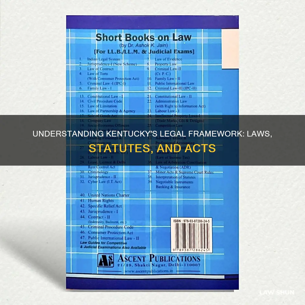 what is the difference between ky laws statutes and acts