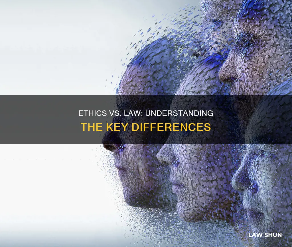 what is the difference between law and ethical standards