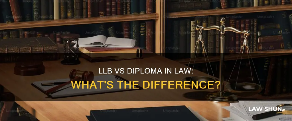 what is the difference between llb and diploma in law