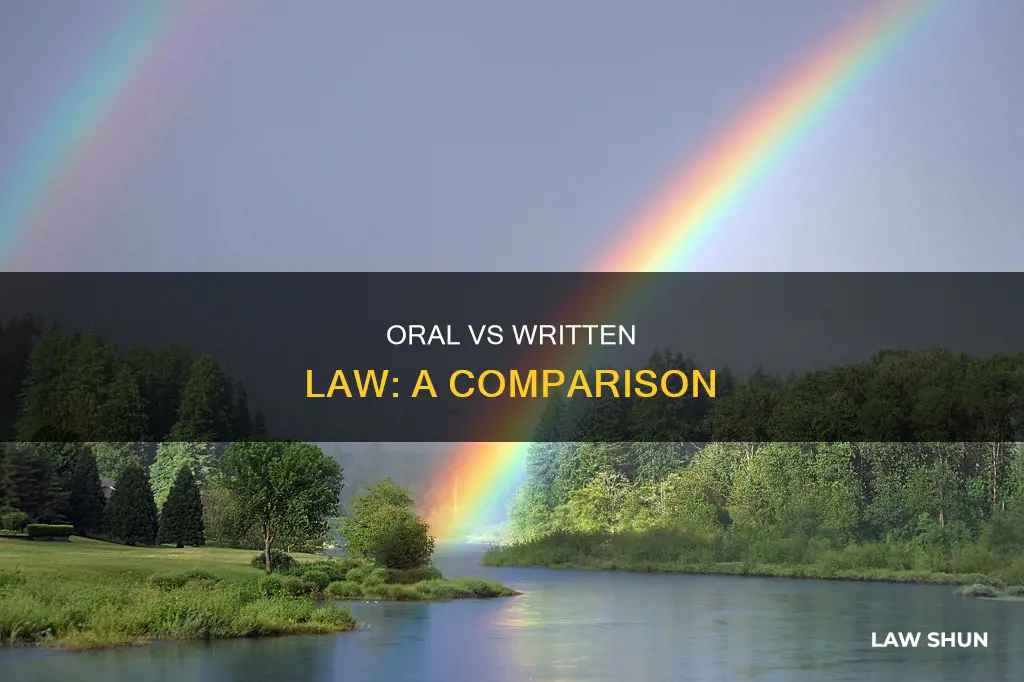 what is the difference between oral and written law