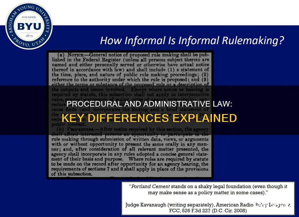 what is the difference between procedural and administrative law