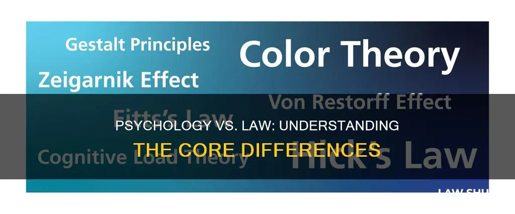 what is the difference between psychology and law