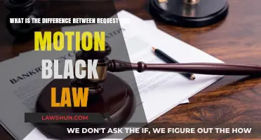 Request vs Motion: Understanding Black Law Basics