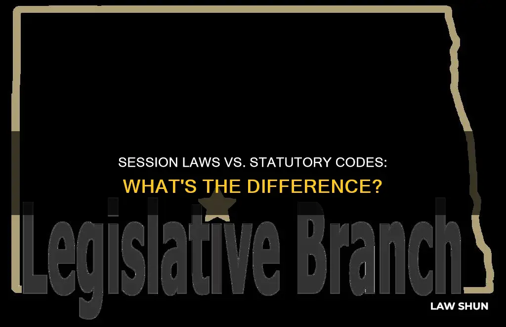 what is the difference between session laws and statutory codes