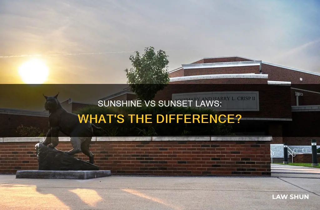 what is the difference between sunshine and sunset laws