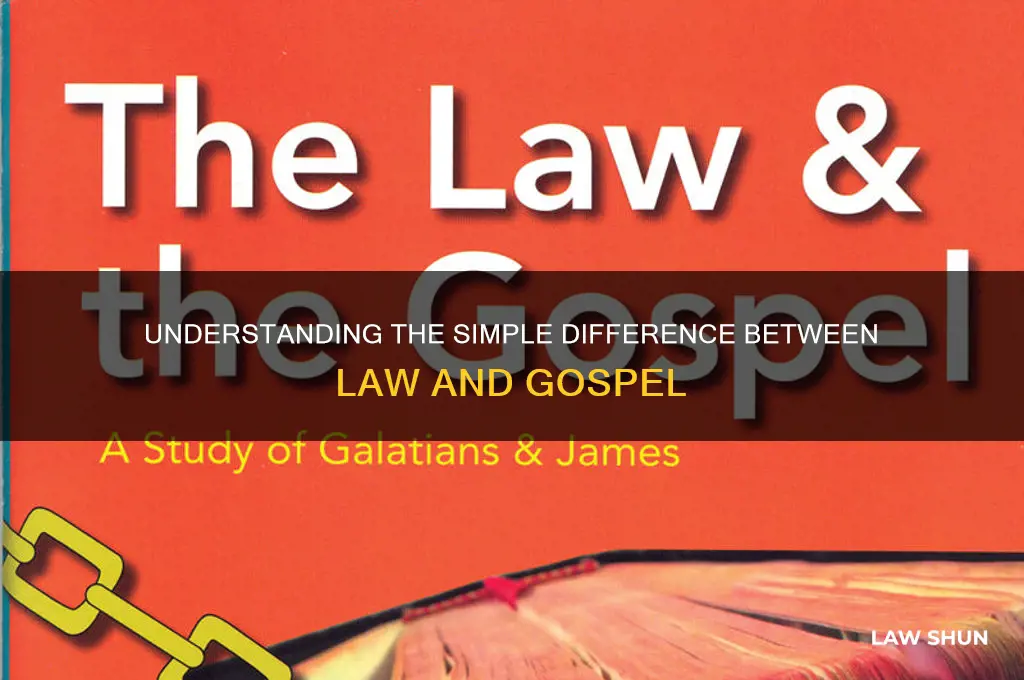 what is the distiction between law and gospel easy verson