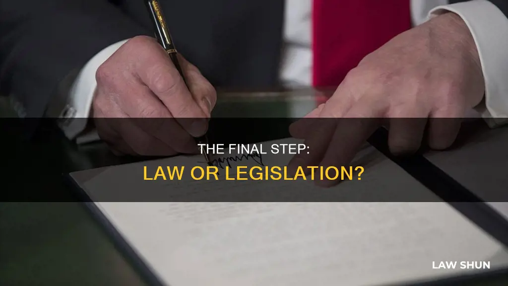 what is the final step in legislation becoming law