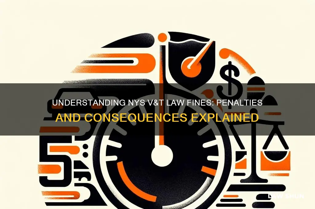 what is the fine for nys v and t law