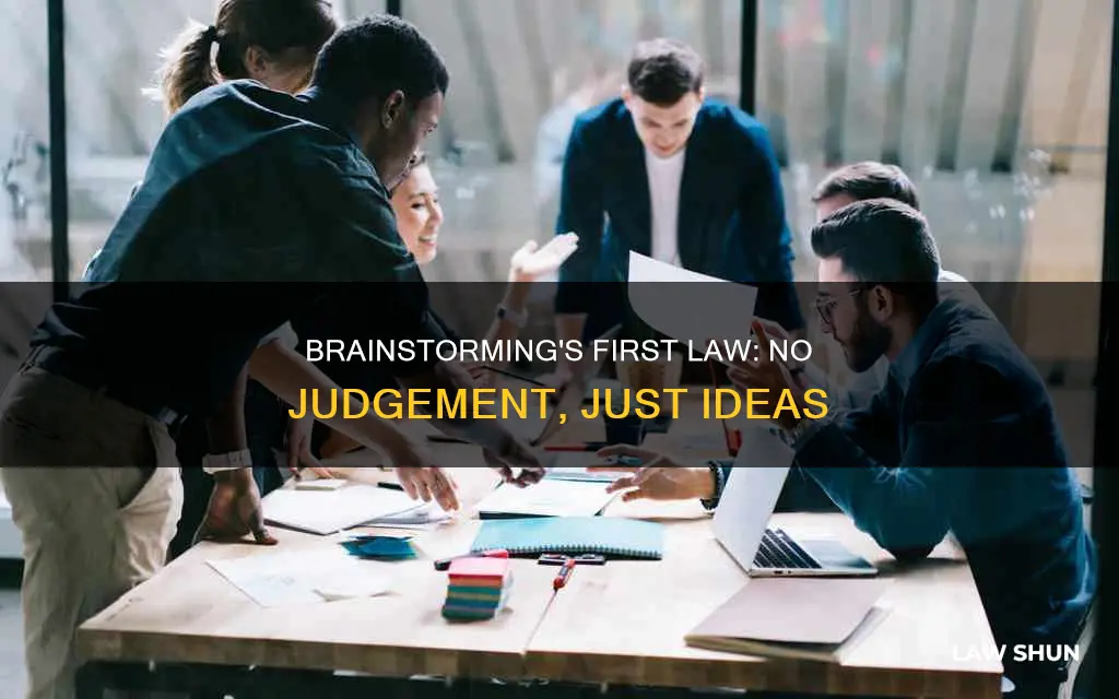 what is the first law of brainstorming