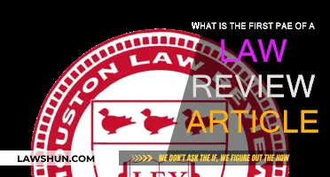 The Anatomy of a Law Review Article's Opening