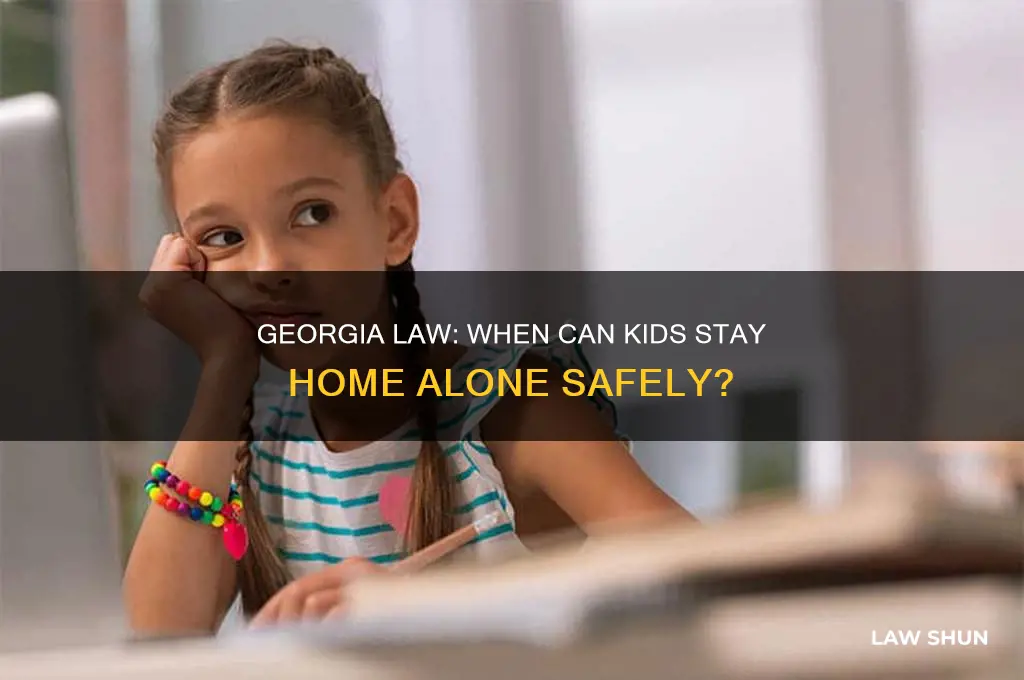 what is the ga law on kids staying home alone