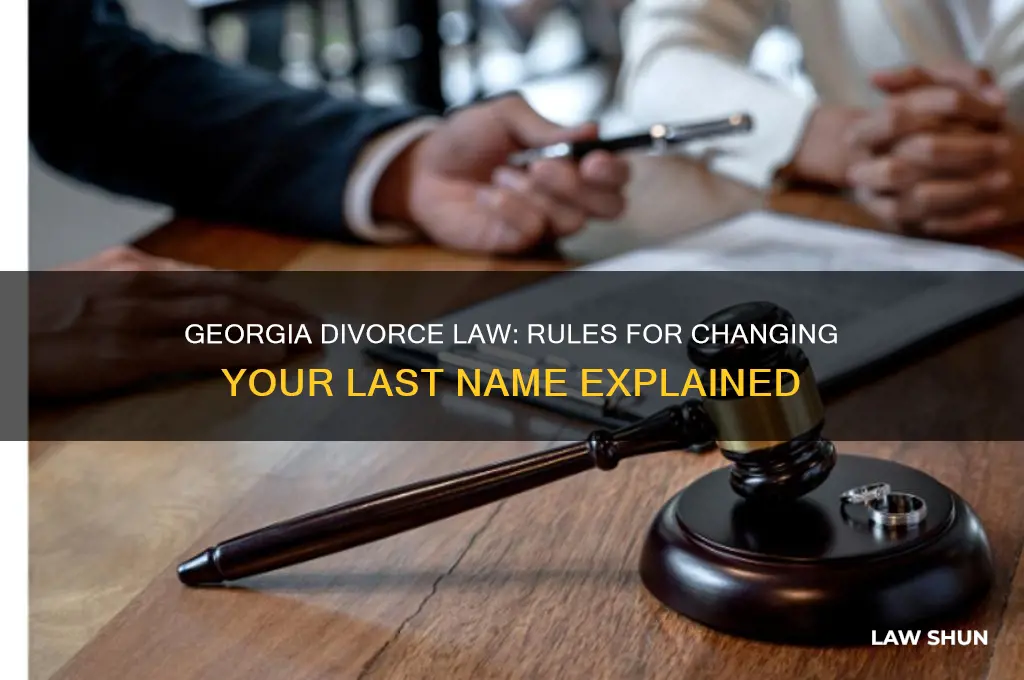 what is the georgia law for last name in divorce