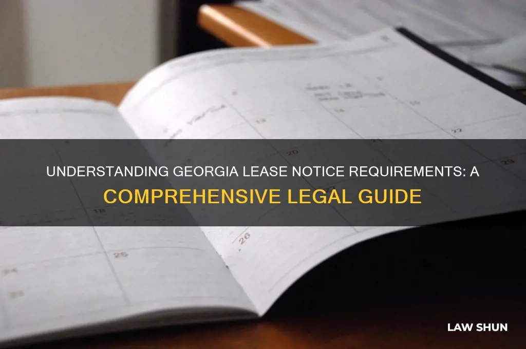 what is the georgia law on lease notices