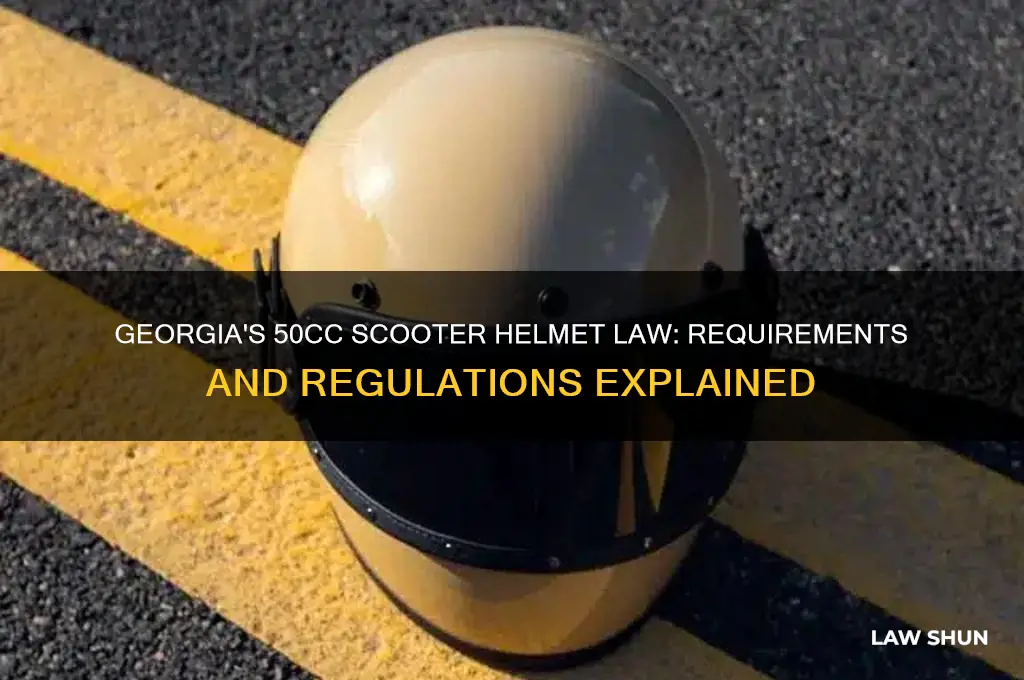 what is the helmet law for 50cc scooter for ga