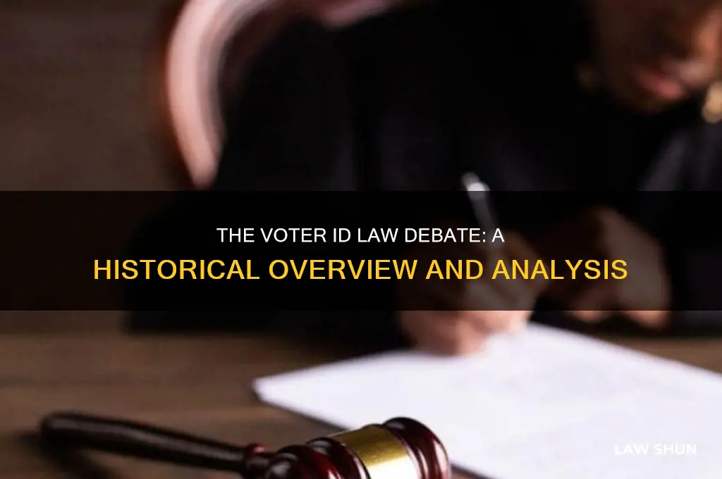 what is the history of the voter id law debate