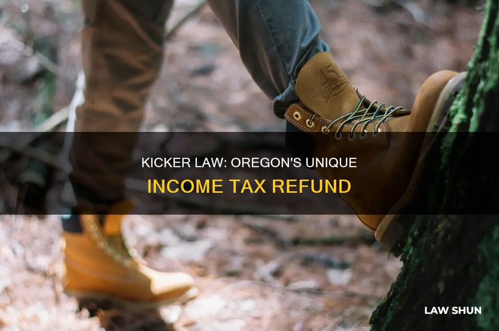 what is the kicker law in oregon income tax law