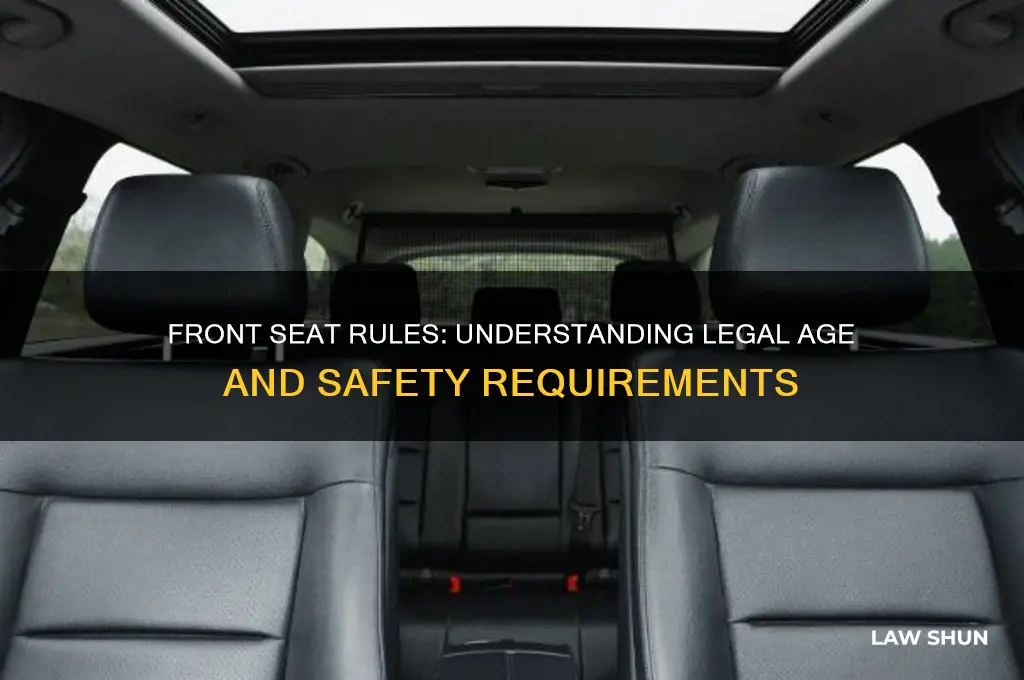 what is the law about sitting in the front seat