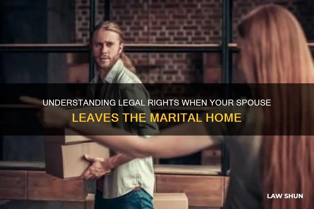 what is the law about your wife leaving your home