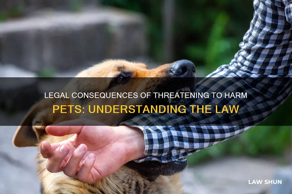 what is the law against threataning to kill peoples pets