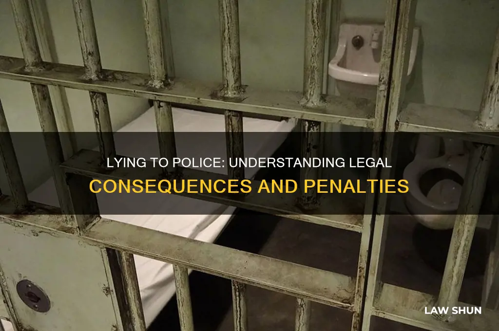 what is the law and penelty fir lying to police