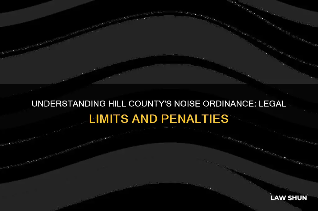 what is the law concerning noise ordinance in hill county