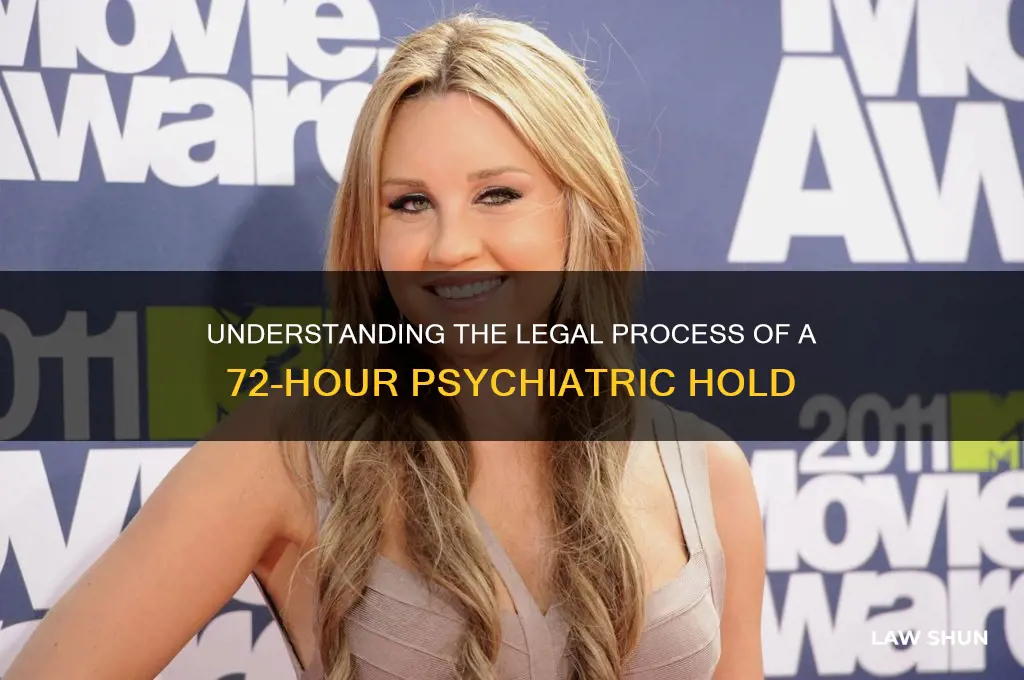 what is the law for a 72 hour psychiatric hold