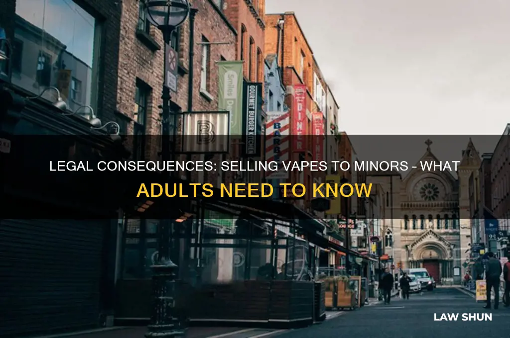 what is the law for adults selling vapes to minors